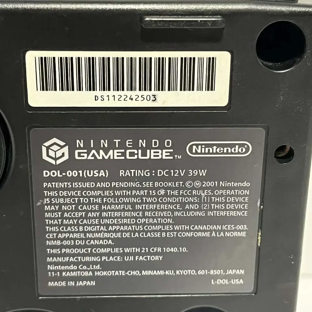 Nintendo GameCube DOL-001 Black Console Turn on Won’t Read Discs